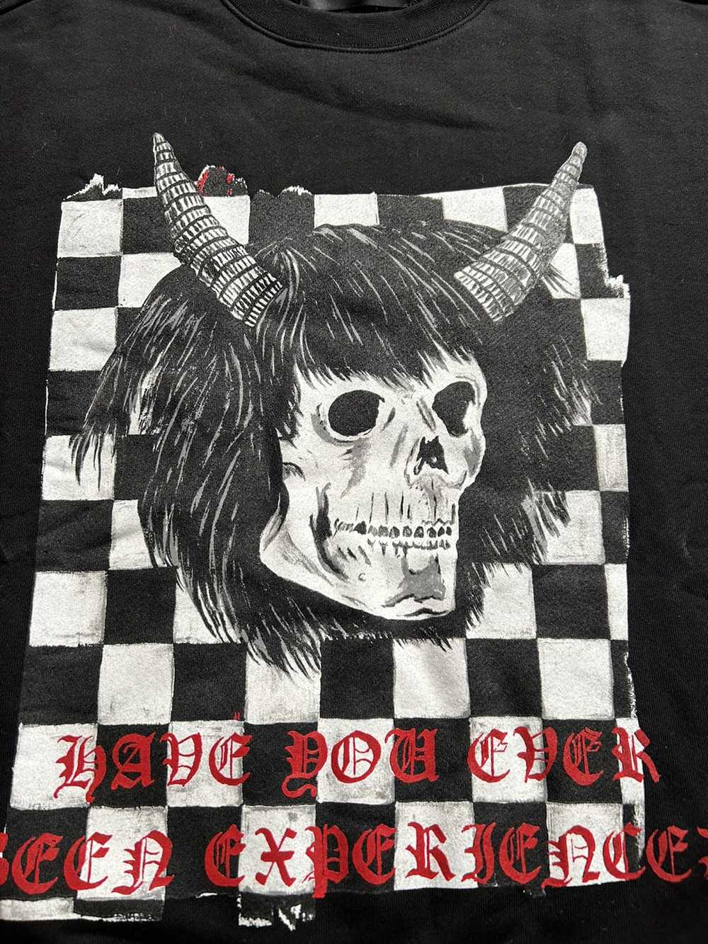 Amiri Wes Lang Checkered Skull Crew - image 4