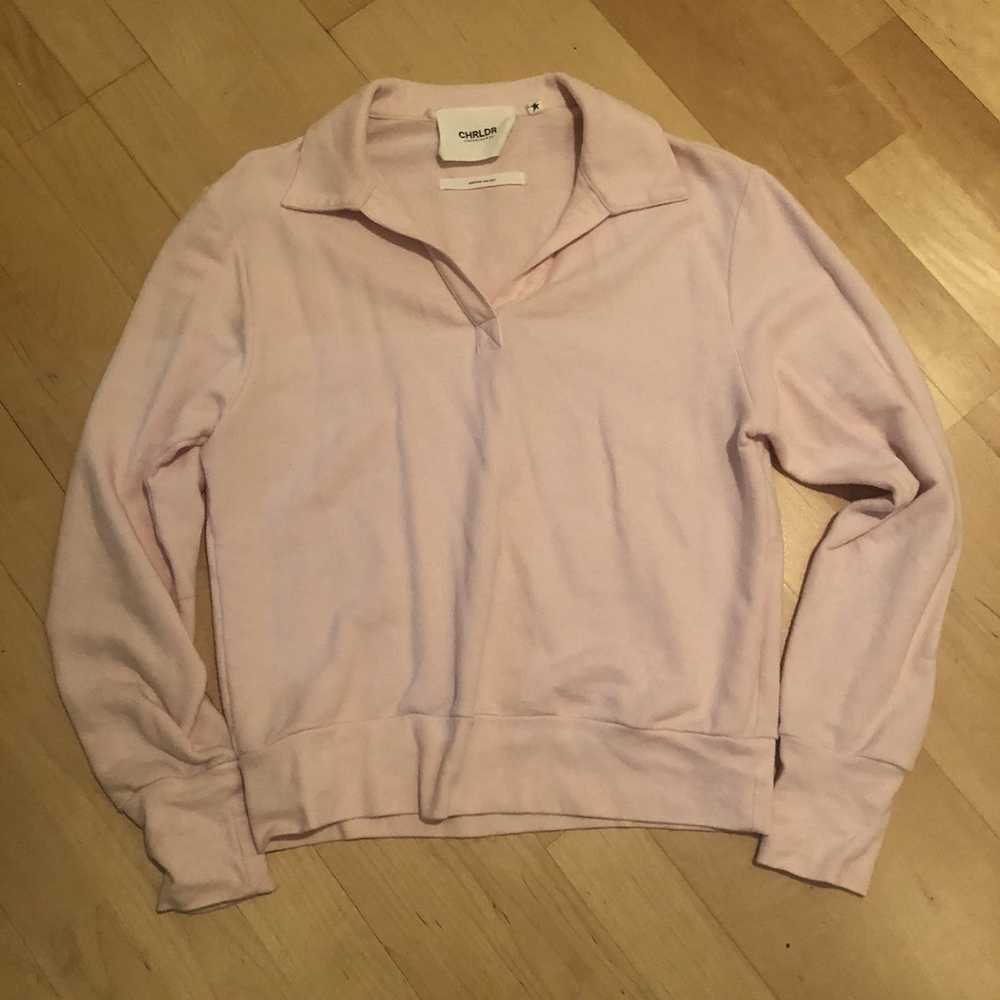 Urban Outfitters Pink Collared Sweater - image 1