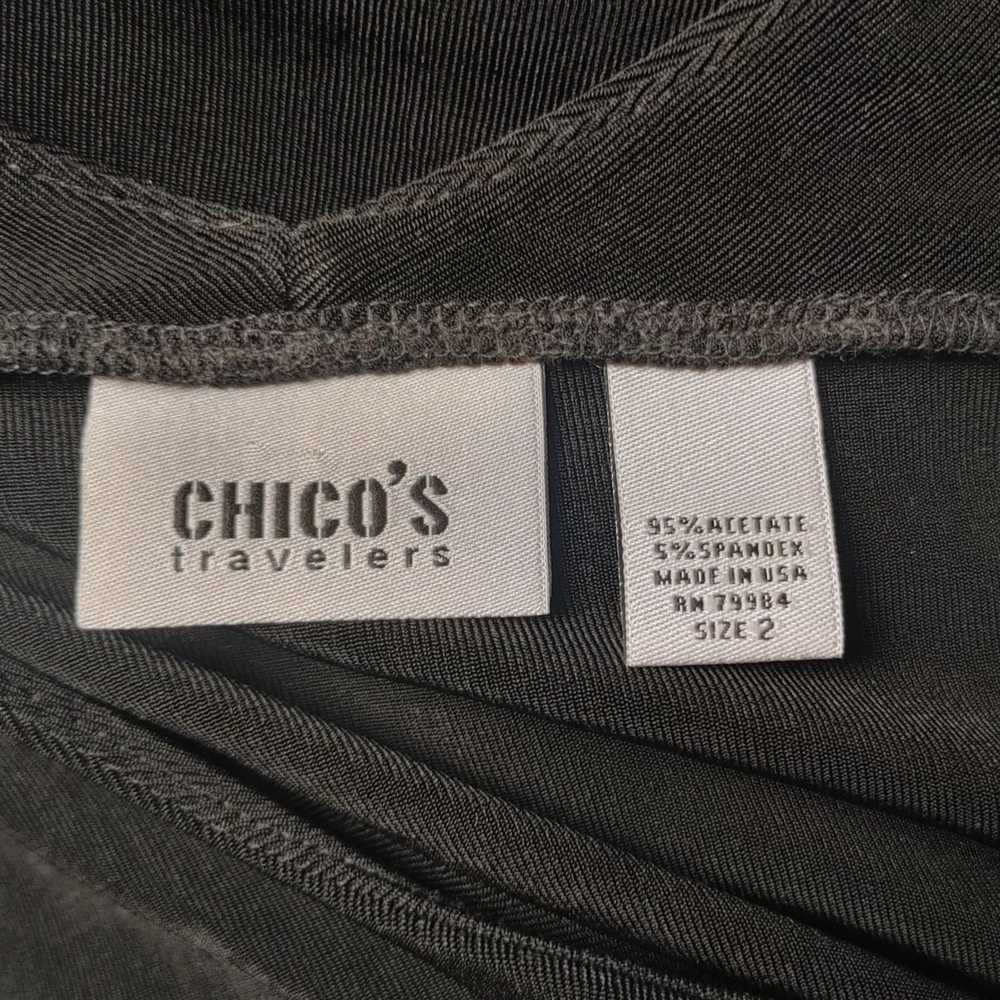 Chicos Chico's Travelers Women's Black Scoop Neck… - image 3