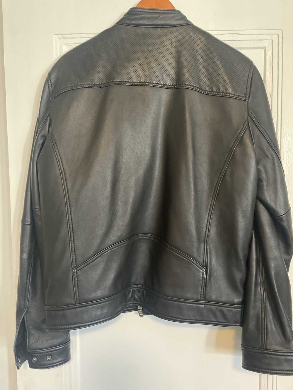 Michael Kors Cafe Racer Leather Jacket - image 7