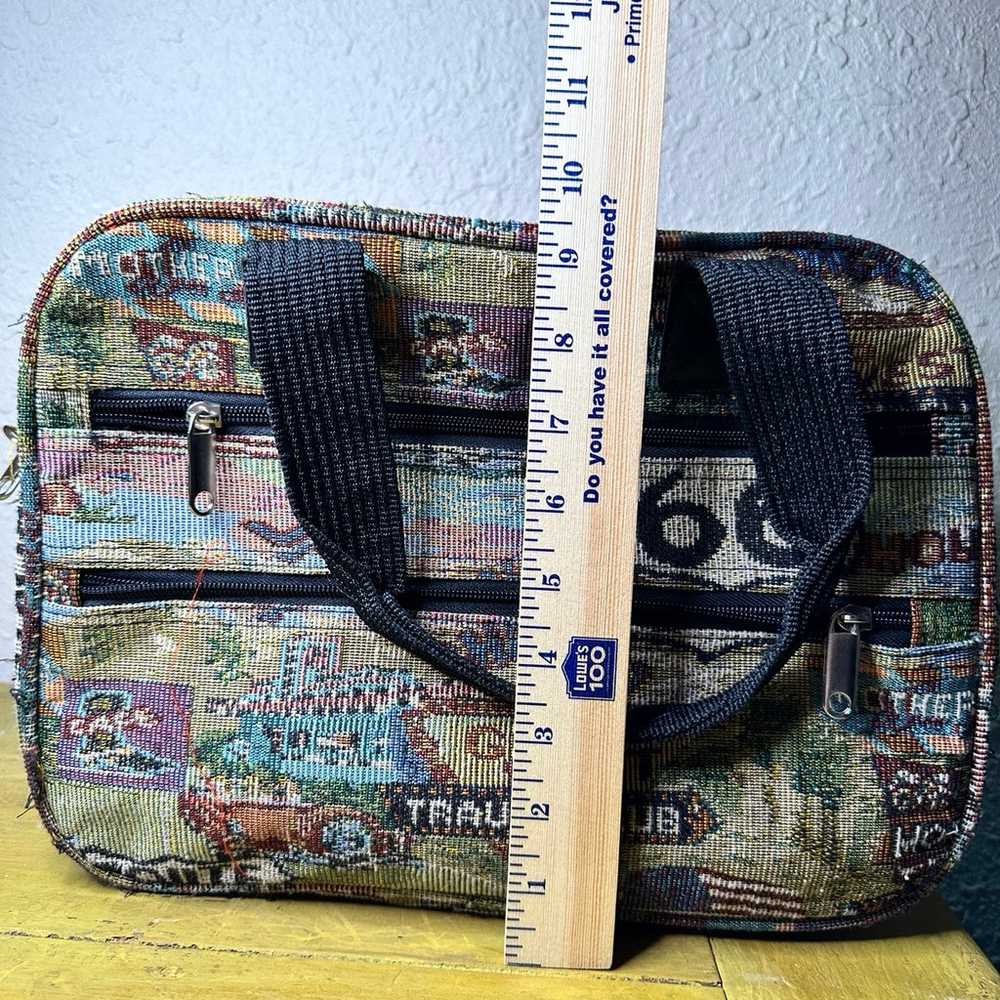 vintage route 66 tapestry travel overnight bag - image 6