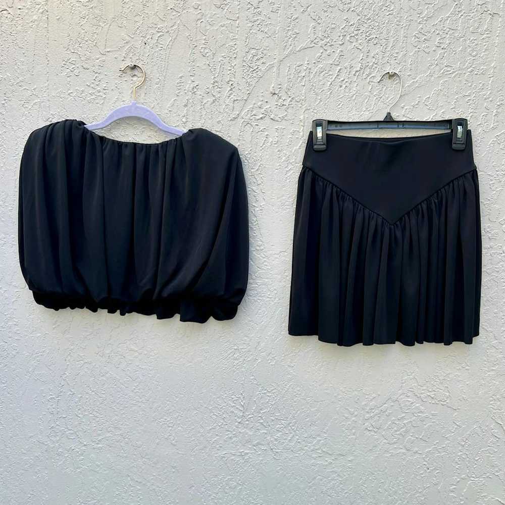 Other L' Academie Pleated Crepe Julianna Crop Top… - image 3