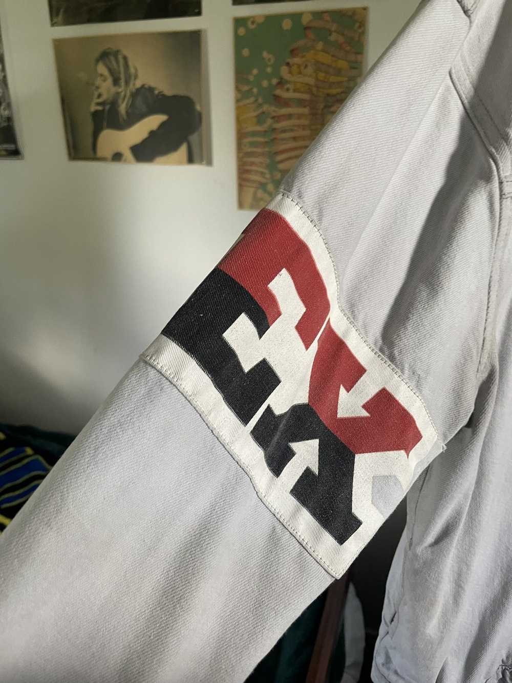 Streetwear White Jean Jacket with patches - image 3