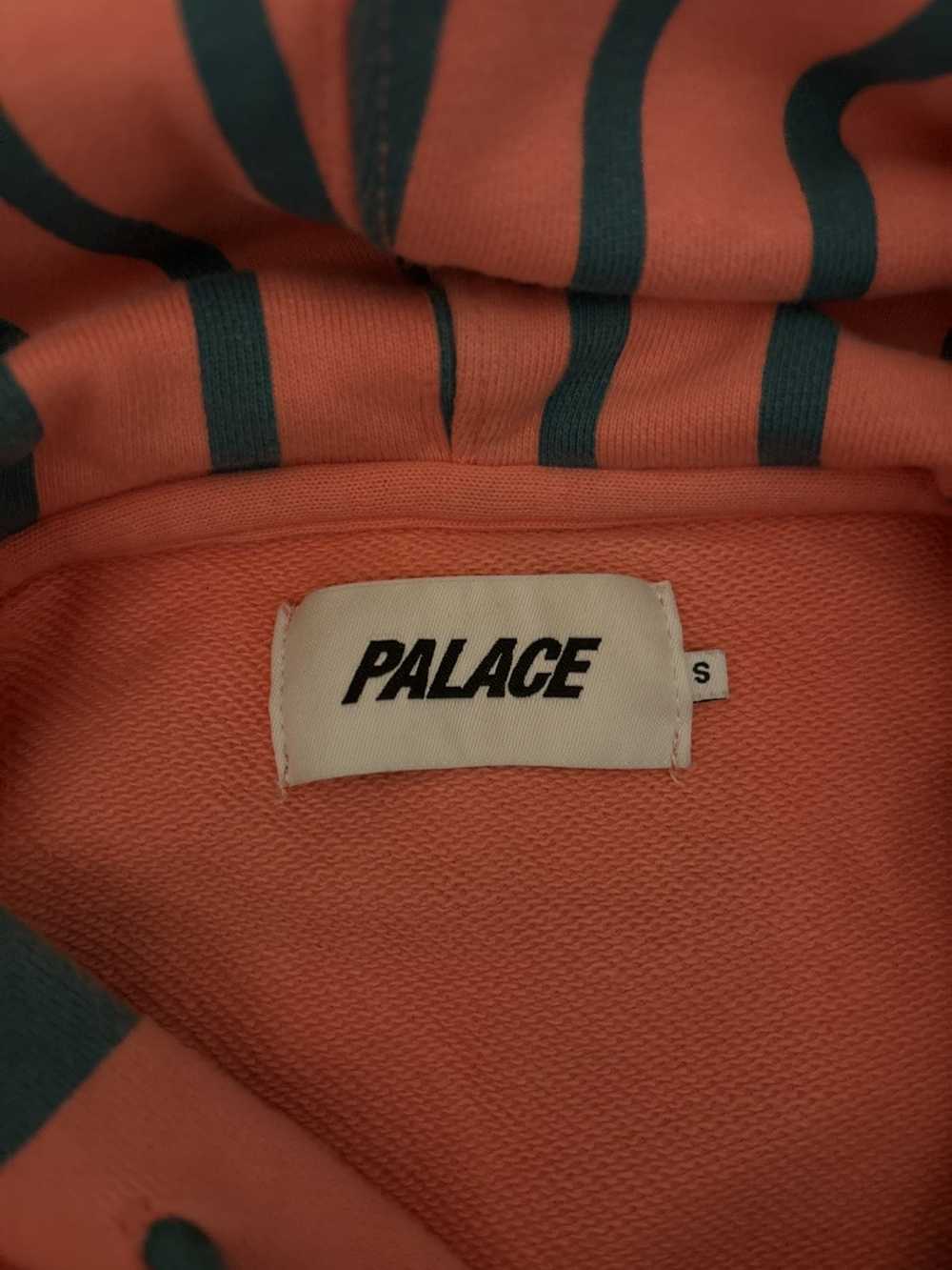 Palace Palace Anglo stripe hoodie pink/green - image 3