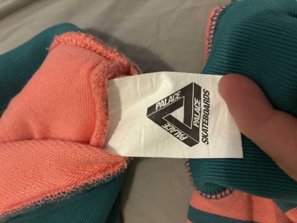 Palace Palace Anglo stripe hoodie pink/green - image 5