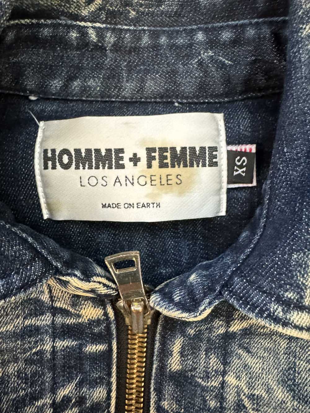 Homme + Femme La Homme+Femme denim zip up shirt - image 2
