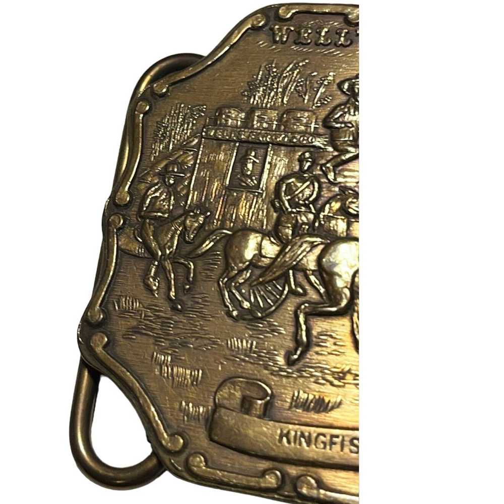 Vintage Vintage Brass Wells Fargo Kingfisher Belt… - image 8