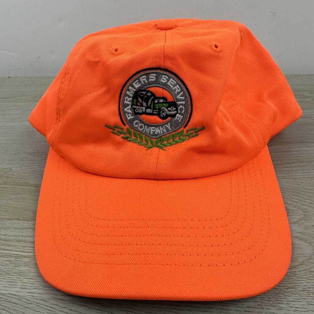 Other Farmers Service Company Hat Orange Adjustab… - image 2