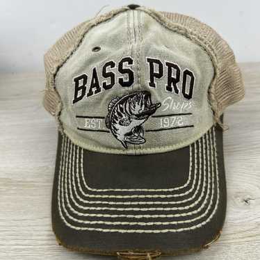Bass Pro Shops White SnapBack adjustable Strap Hat. - Depop