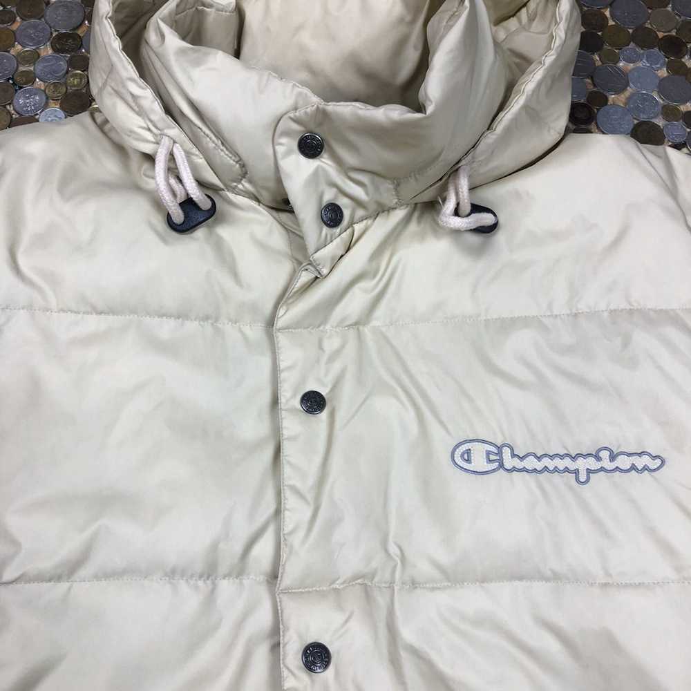 Champion Champion vintage 90s puffer jacket with … - image 2