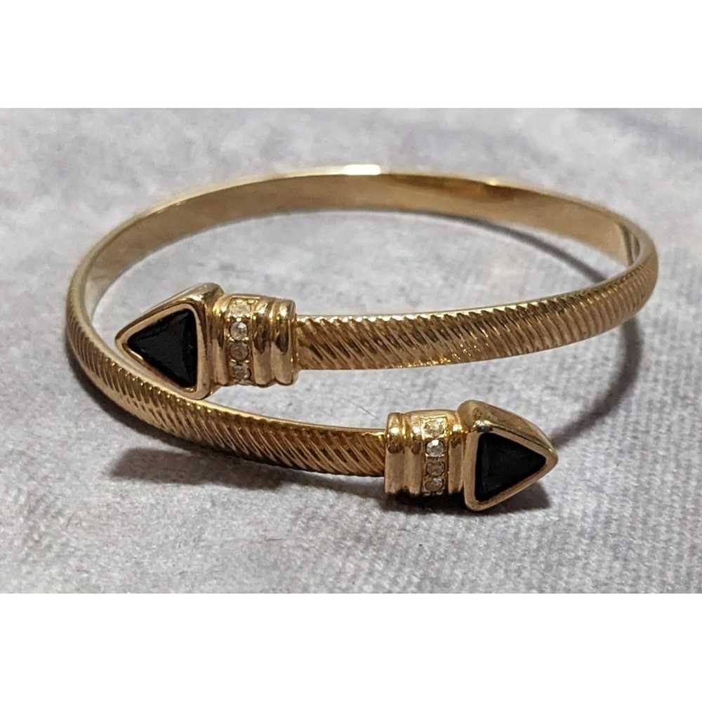 Swarovski Vintage Swarovski Gold Gemmed Bracelet - image 1