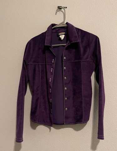 Jordache Purple Suede Style Jordache Fashion Butt… - image 1