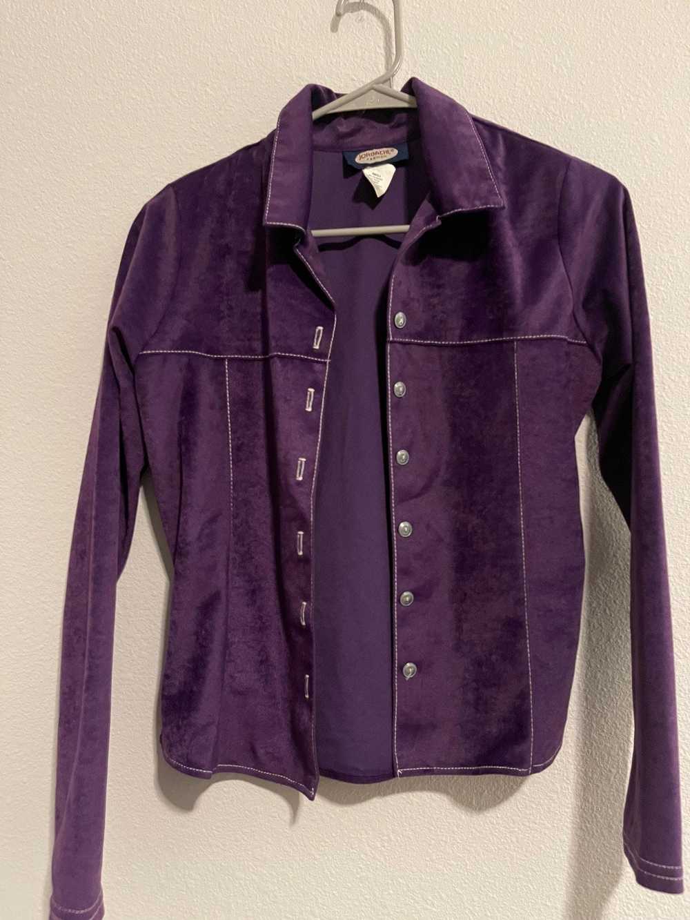 Jordache Purple Suede Style Jordache Fashion Butt… - image 2