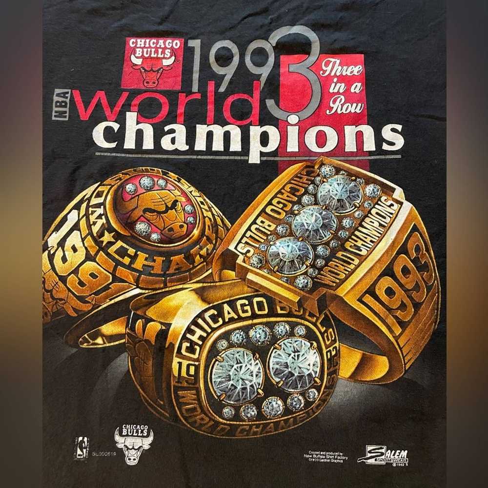 Salem Sportswear Vintage 1993 Chicago Bulls Champ… - image 3