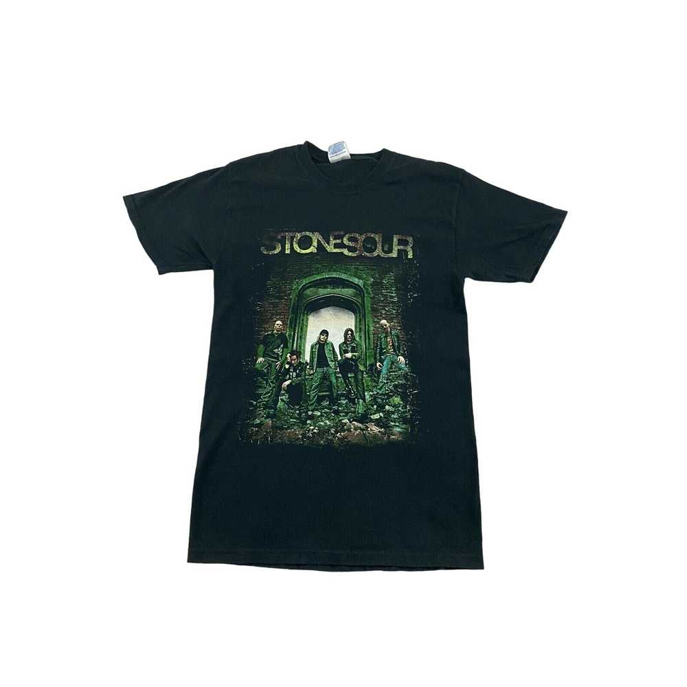 Hanes Stone Sour Unisex Black Graphic T Shirt - S… - image 1