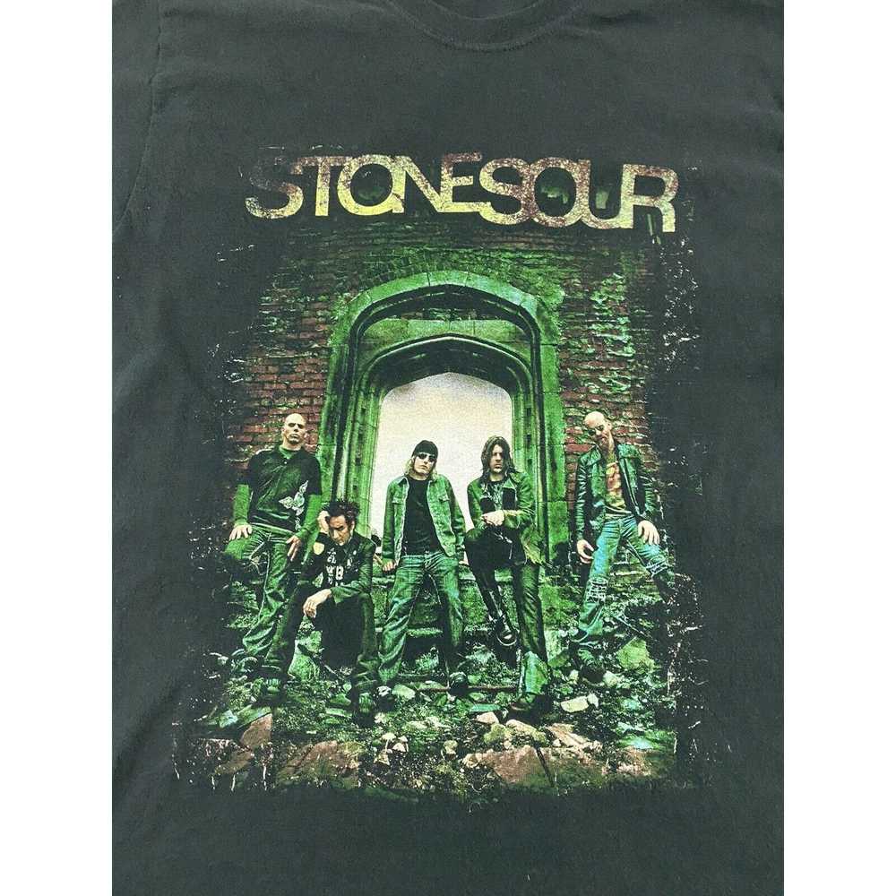 Hanes Stone Sour Unisex Black Graphic T Shirt - S… - image 2