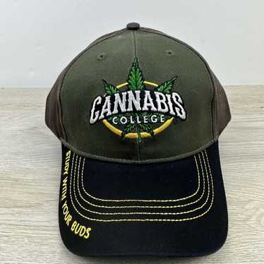 Other Cannabis College Hat Adult Black Green Adjus