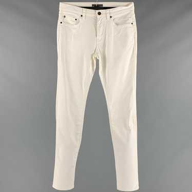 John Varvatos Off White Cotton Elastane Jeans - image 1