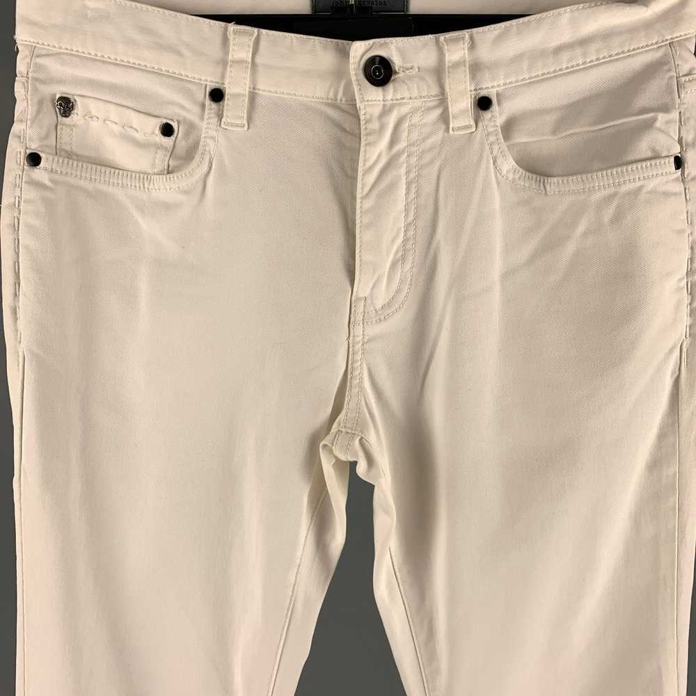 John Varvatos Off White Cotton Elastane Jeans - image 2