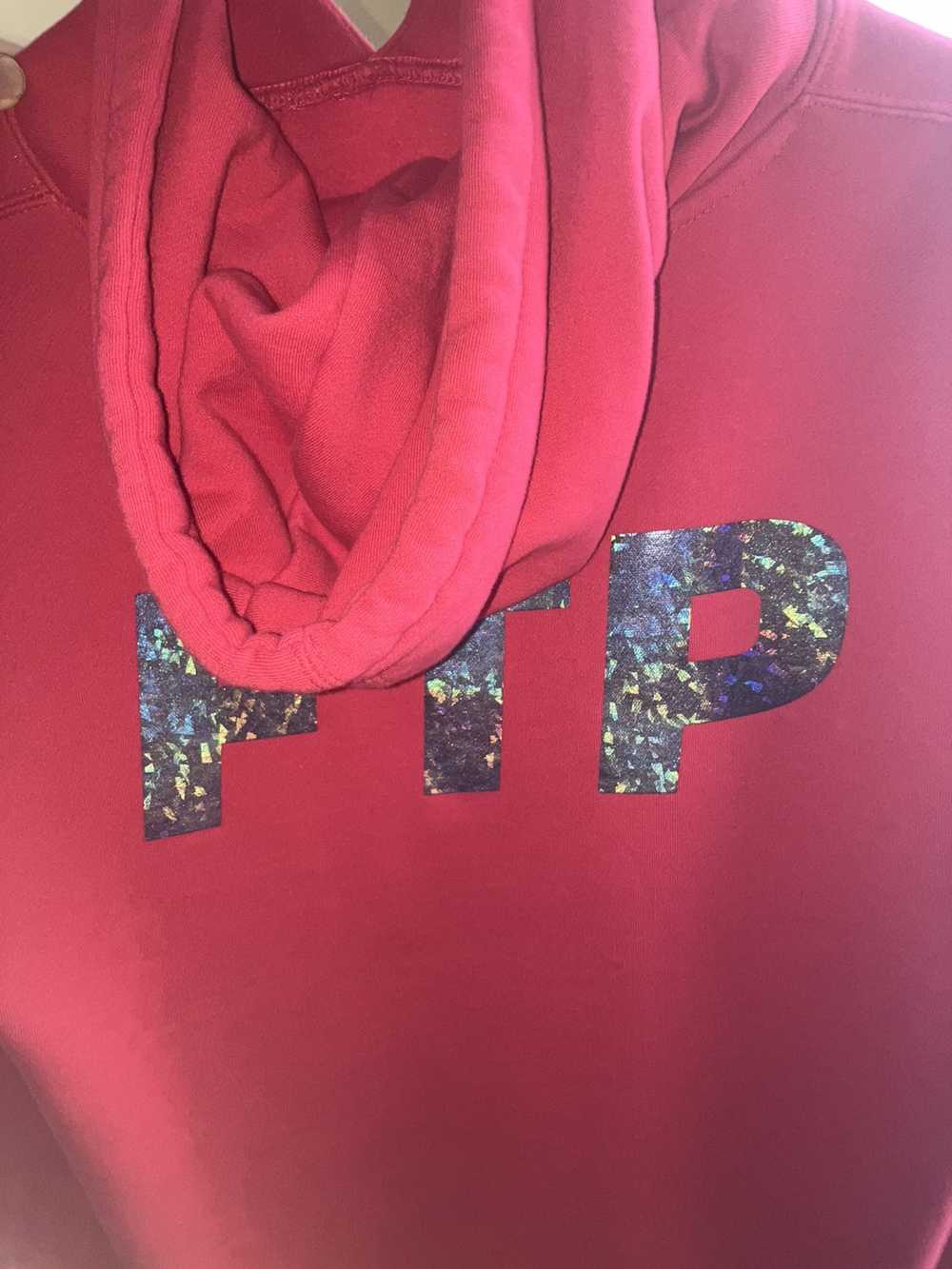 Fuck The Population FTP HOLOGRAPHIC HOODIE RED - image 2