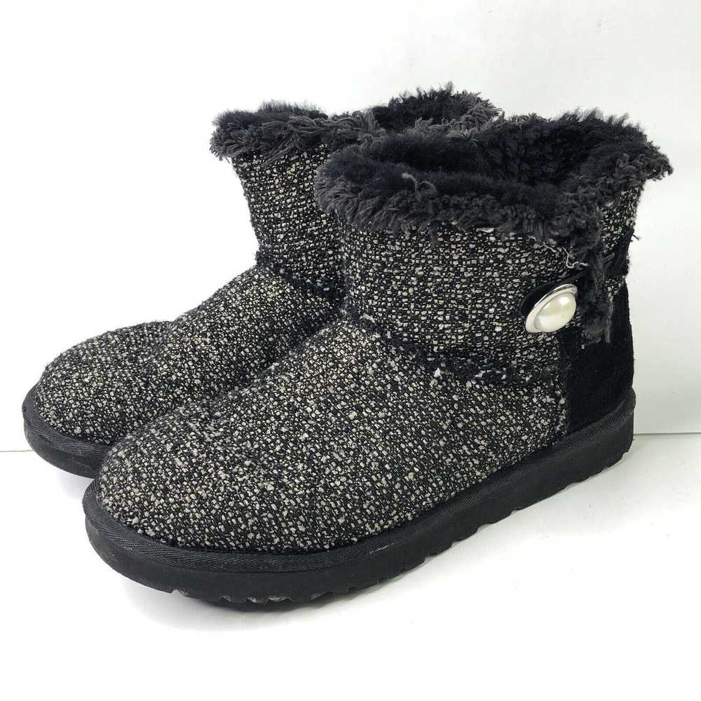 Ugg UGG Boots Mini Bailey Rhinestones Button Twee… - image 1