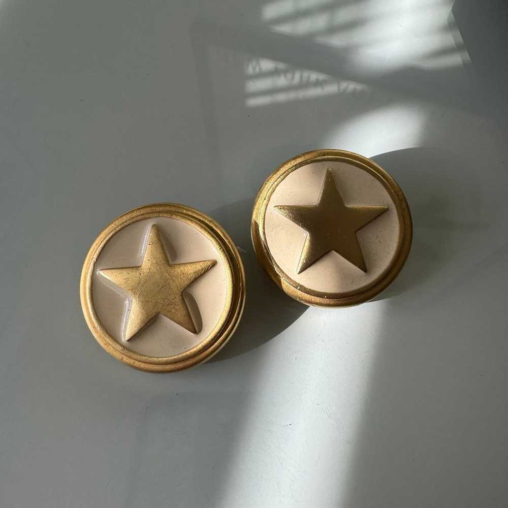 Vintage Star Clip on Earrings - image 2