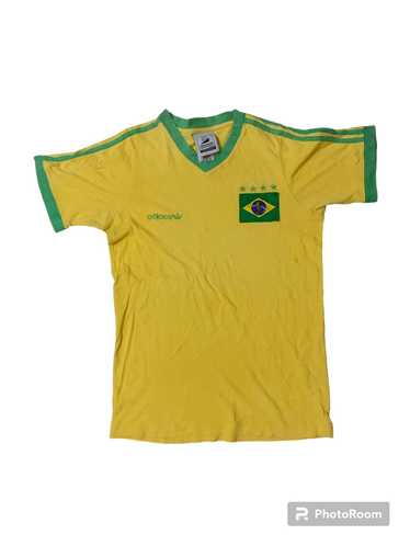 VINTAGE shirt football BRAZIL WORLD CUP 1998 ADIDAS T SHIRT