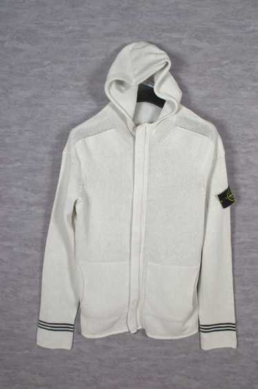 Stone Island S/S 2004 white seamless cotton hoodie - image 1