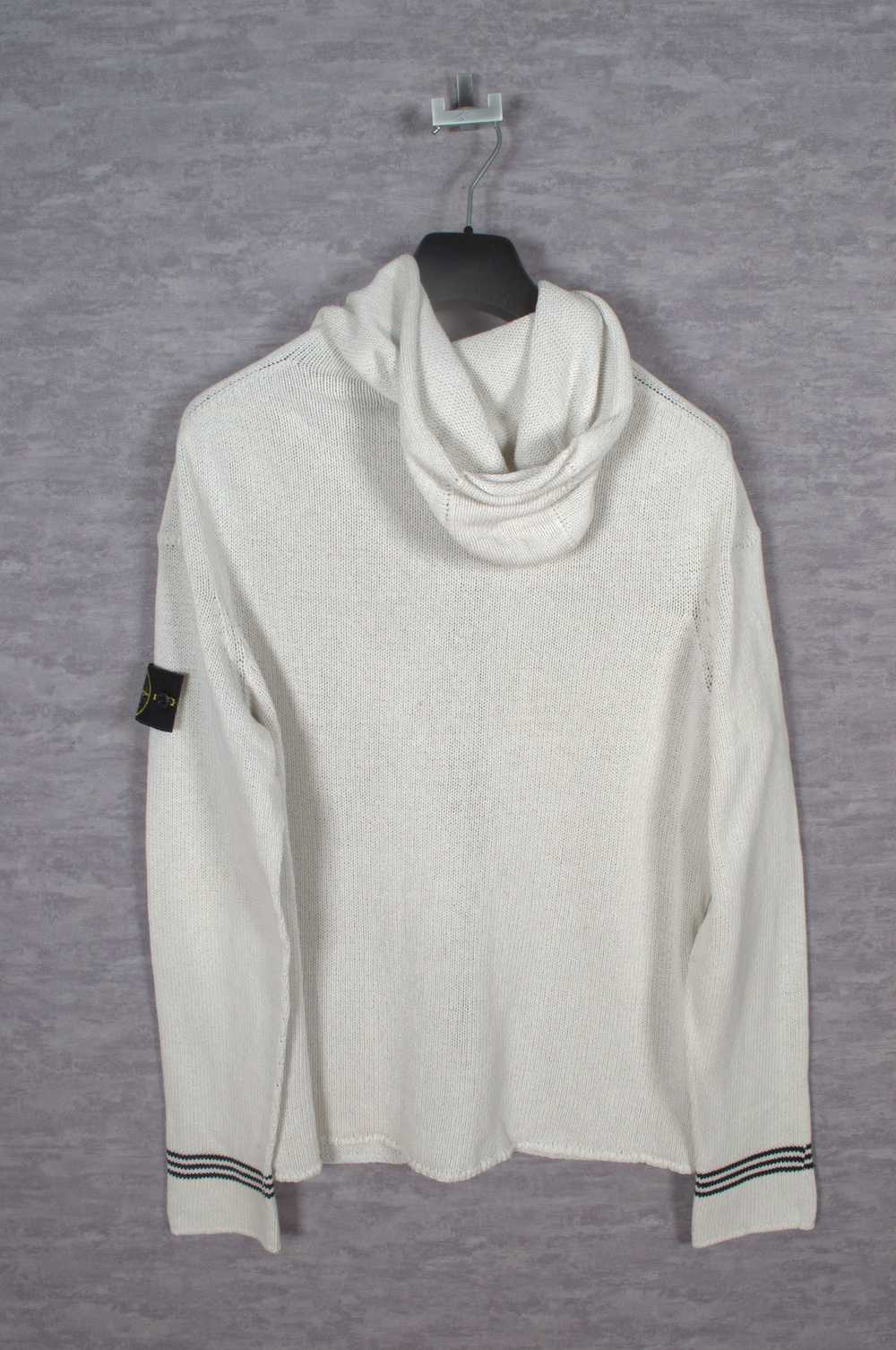 Stone Island S/S 2004 white seamless cotton hoodie - image 5