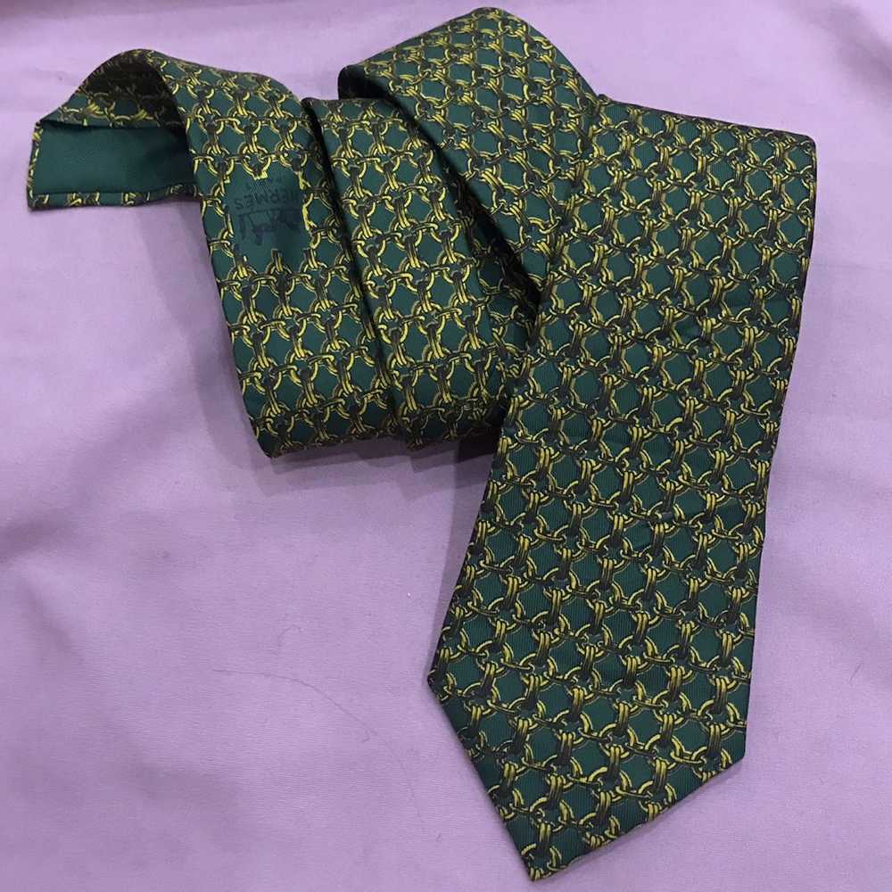 Hermes HERMES PARIS made in FRANCE PURE SILK TIE - image 4