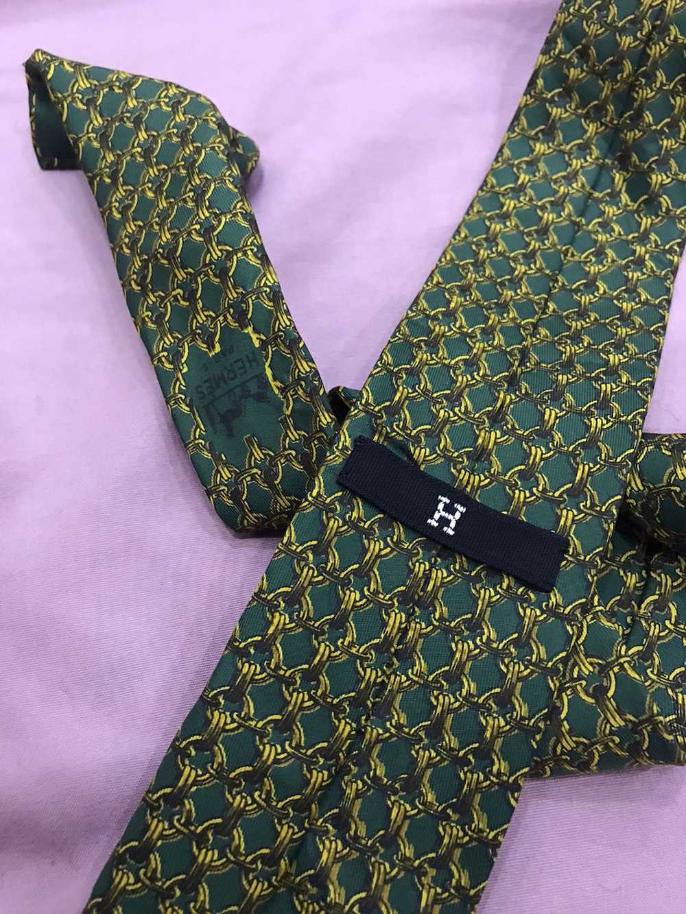 Hermes HERMES PARIS made in FRANCE PURE SILK TIE - image 5