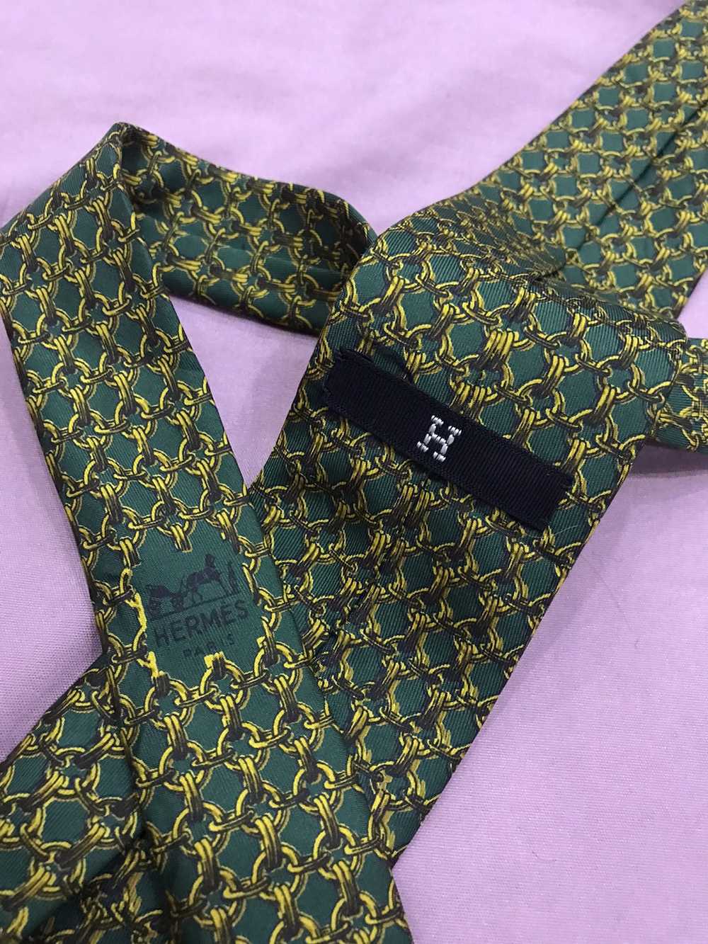 Hermes HERMES PARIS made in FRANCE PURE SILK TIE - image 6