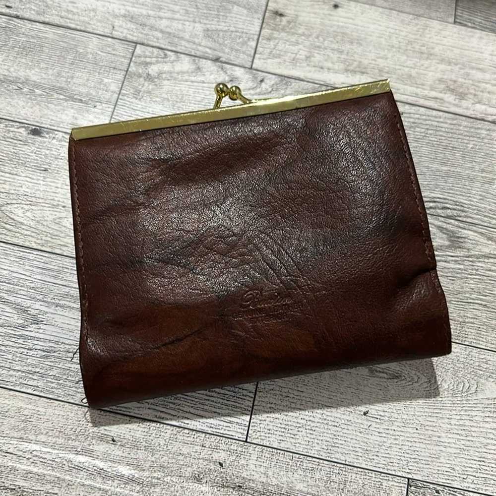 Buxton brown double wallet lock kiss Wallet - image 3