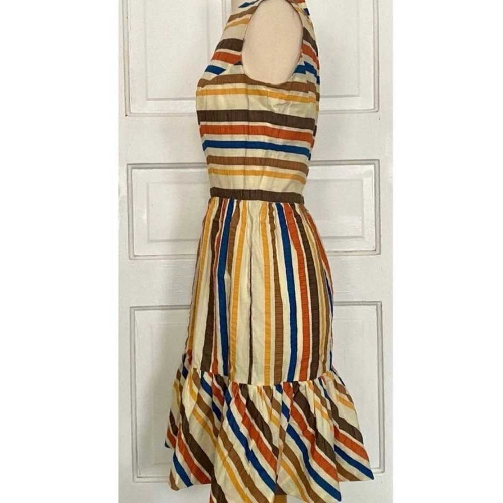 True Vintage MCM 1950s Lorch Rainbow Stripe Ruffl… - image 5