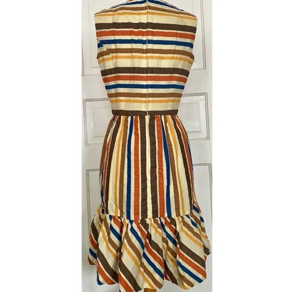 True Vintage MCM 1950s Lorch Rainbow Stripe Ruffl… - image 6