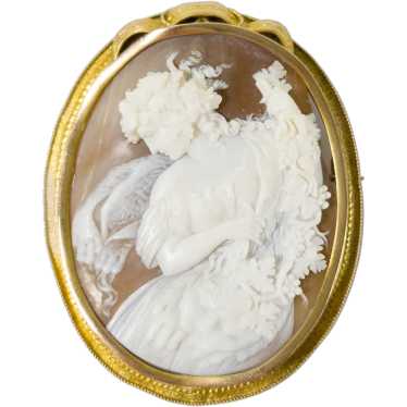 Victorian Finely Carved Deep Relief Shell Cameo B… - image 1