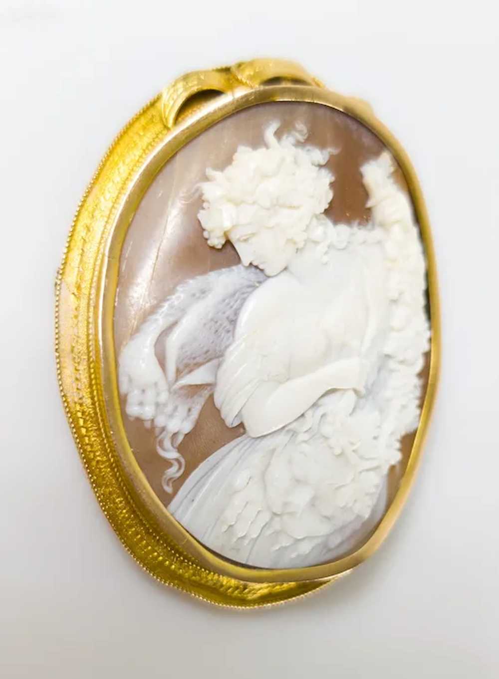 Victorian Finely Carved Deep Relief Shell Cameo B… - image 4