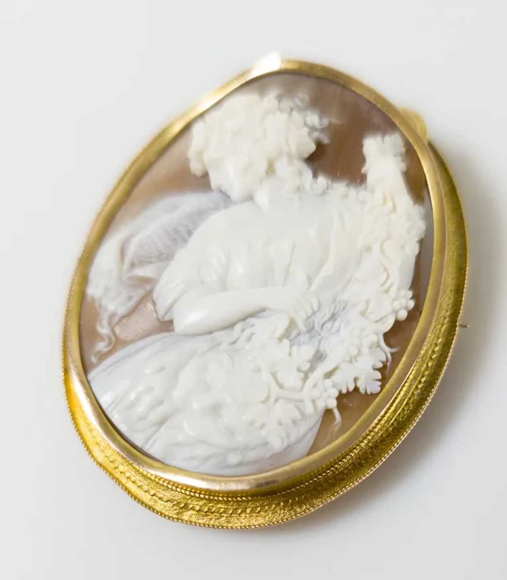 Victorian Finely Carved Deep Relief Shell Cameo B… - image 5