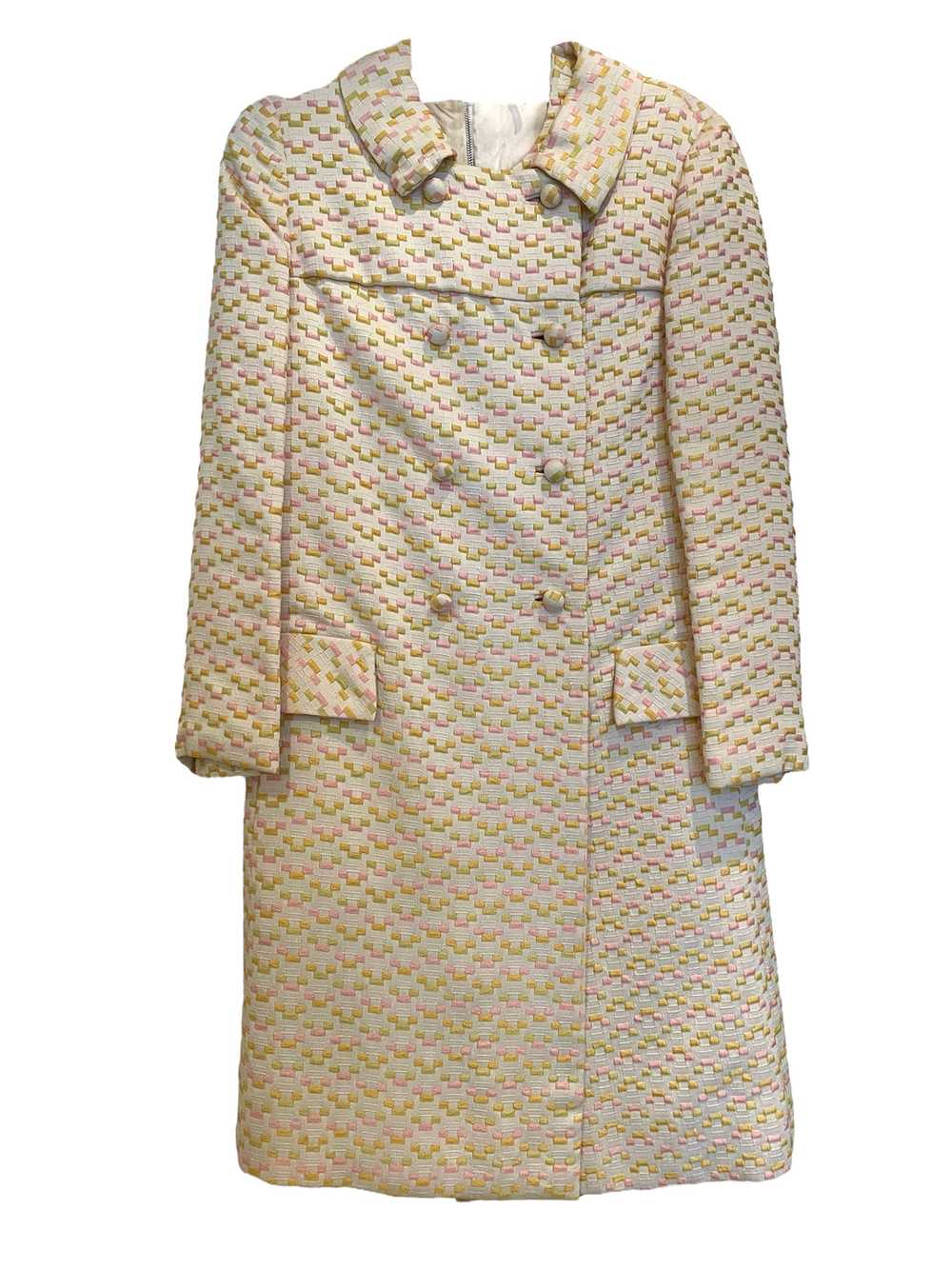 Silk Shift Dress with Matching Coat - image 1