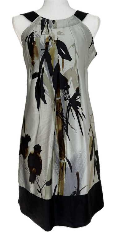 Ted Baker Grey/Green/Brown Print Dress, 0