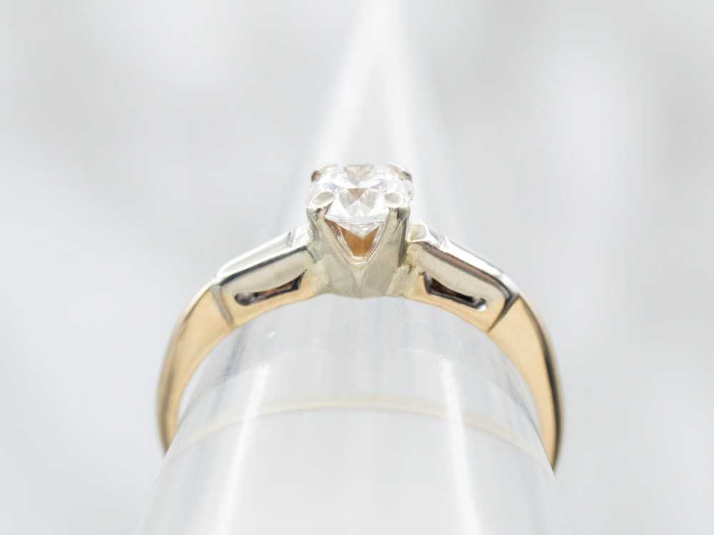 Retro Era Diamond Solitaire Engagement Ring - image 3