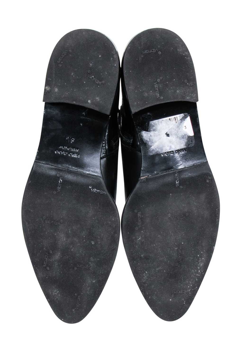 Aquatalia - Black Leather Pointed-Toe Short Boots… - image 5