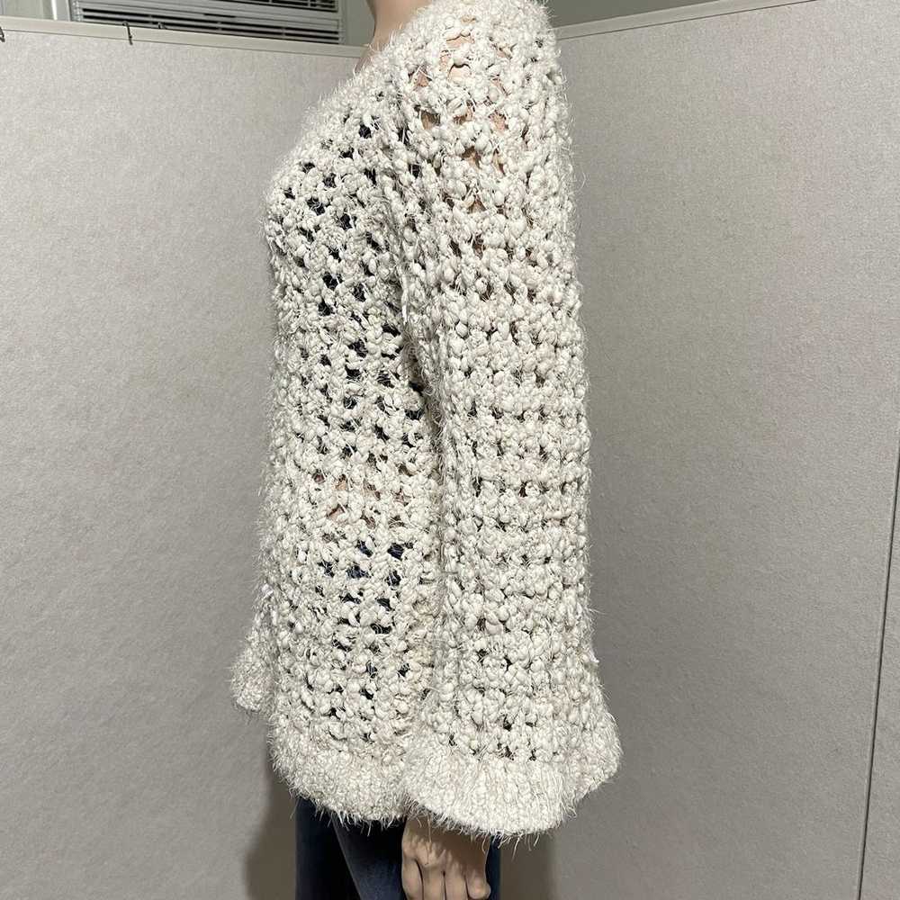 vintage Y2K open work knitted sweater - image 4