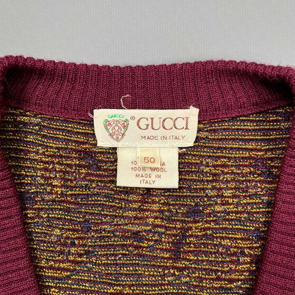 *AS-IS* 1970S GUCCI PAISLEY PATTERN CARDIGAN PULL… - image 3