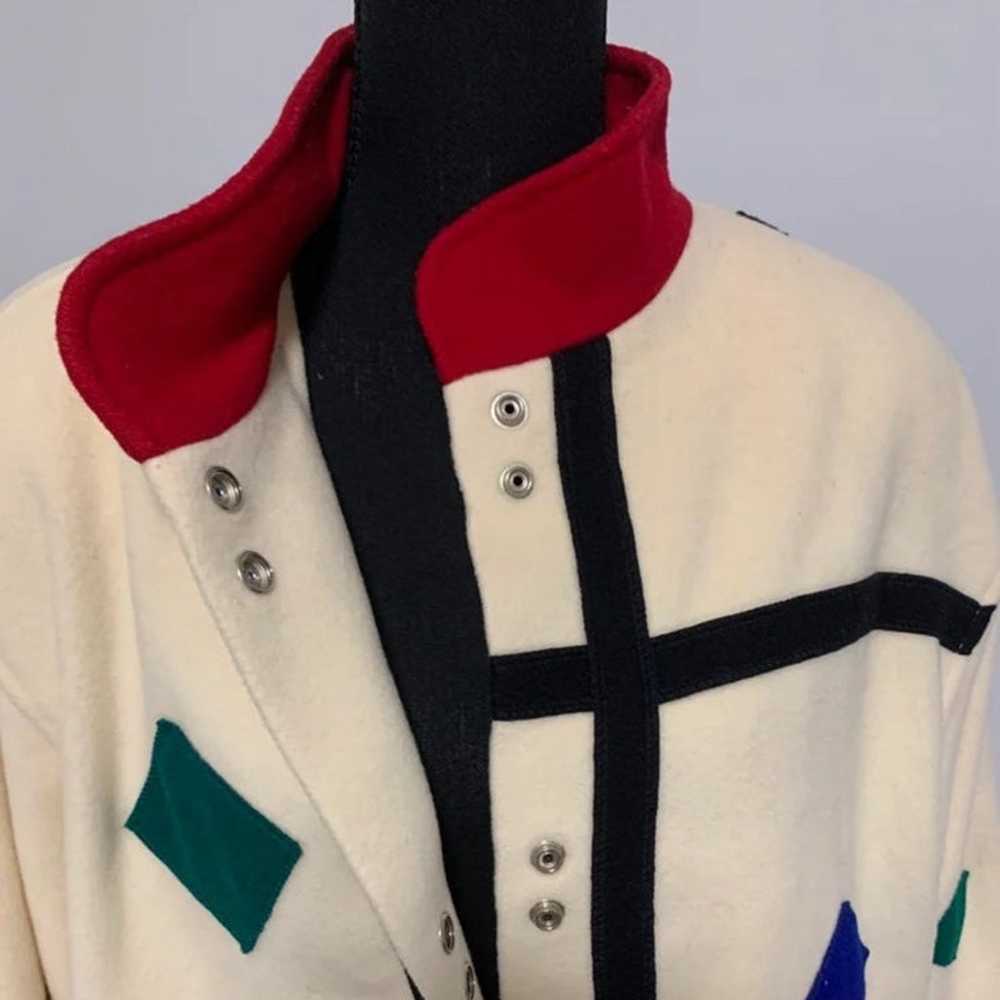 Vintage wool coat Mondrian international scene co… - image 4