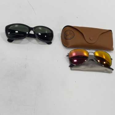 Ray-Ban 2 Pairs of Rayban Sunglasses With 1 Case
