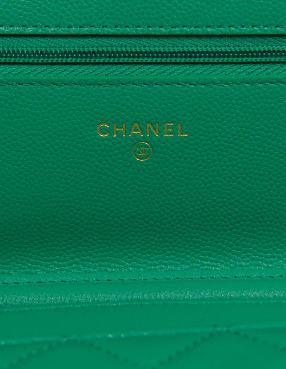 Chanel 2023 NEW Vert Green Caviar WOC - image 7