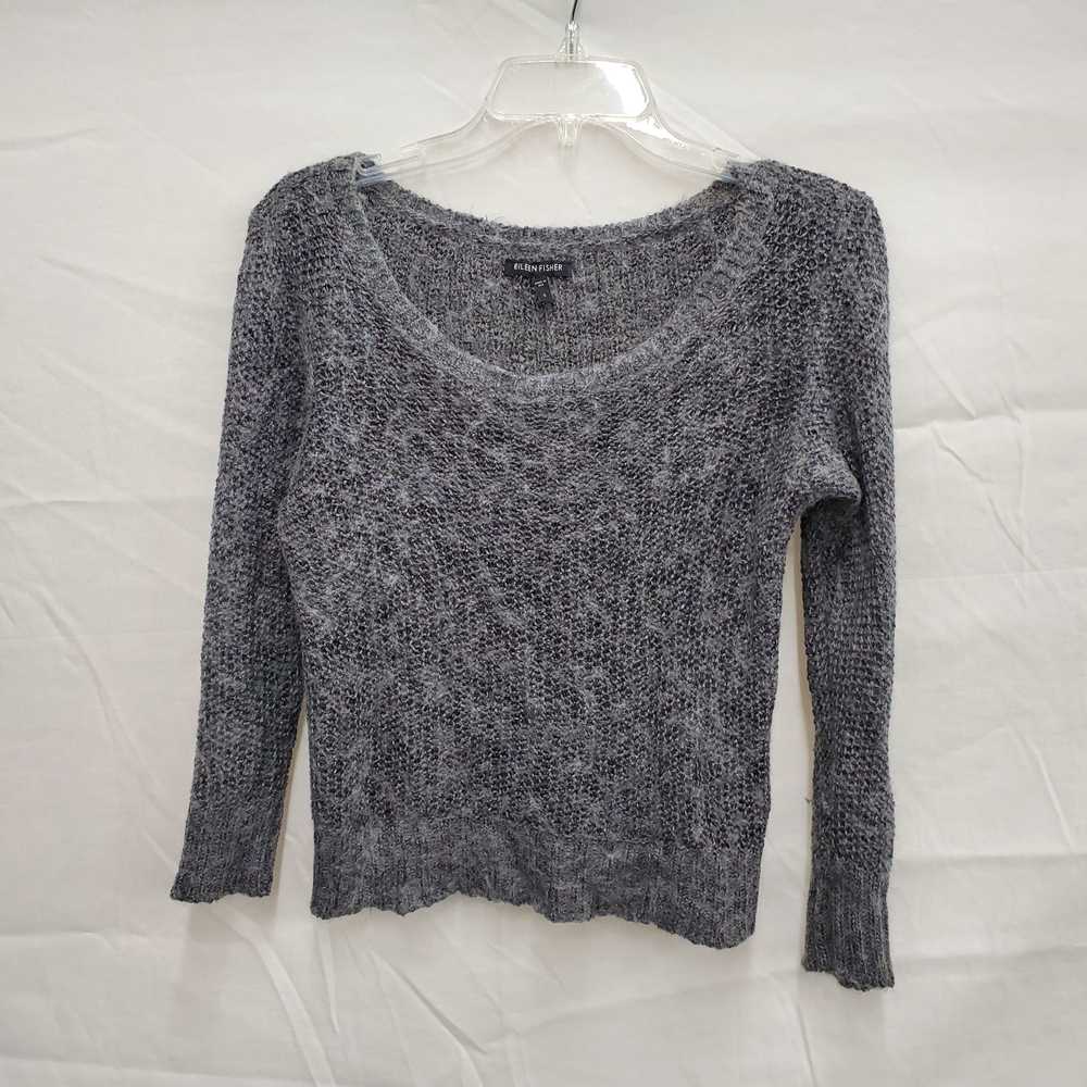 Eileen Fisher WM's Scoop Neck Alpaca Blend Ash Gr… - image 1