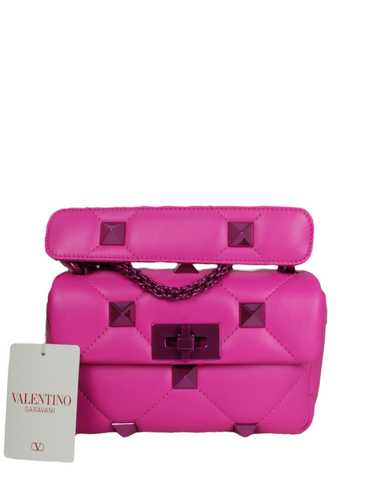Valentino NEW Pink on Pink Leather Small Roman Stu