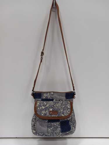 Sakroots Blue And White Floral Print Handbag